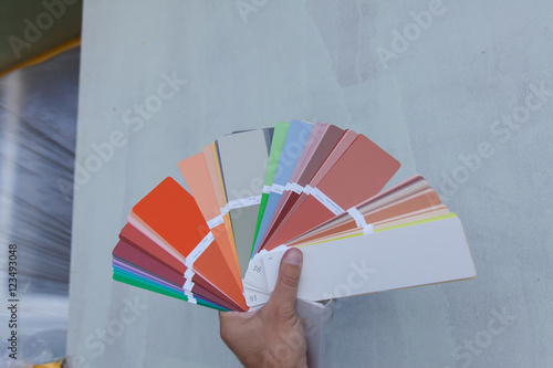 Choosing a new color of the facade. © rades