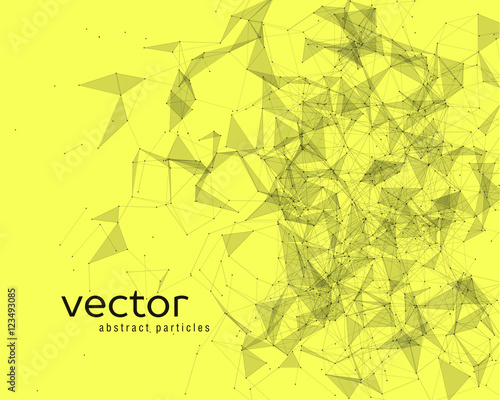 Vector background with abstract particles.