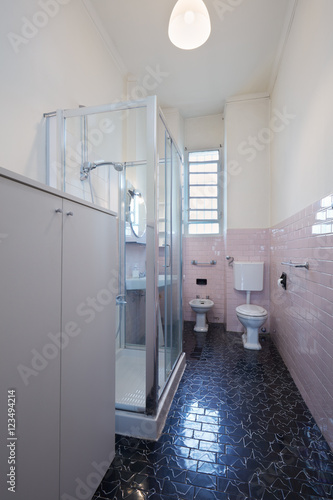 Simple bathroom interior in normal apartment