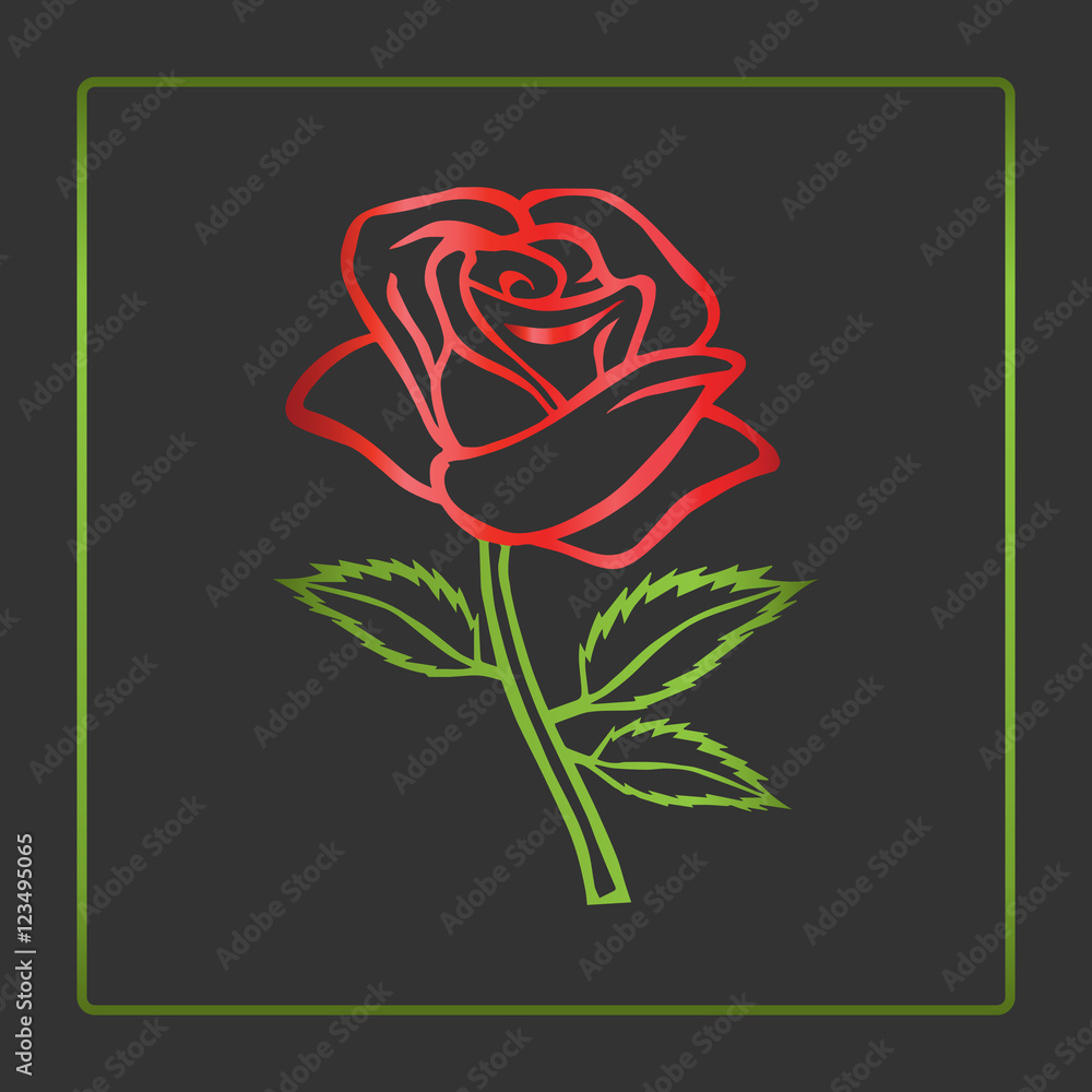 Rose sketch. Rose motif. Flower design elements. Vector ...