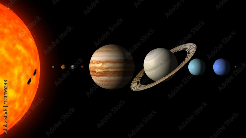 The Planets of the Solar System By Order Stock Video | Adobe Stock