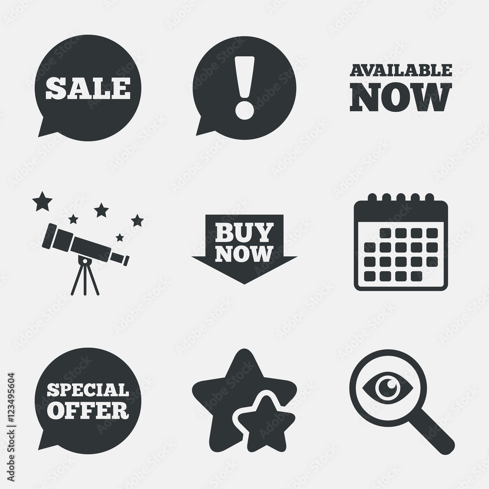 Fototapeta premium Sale icons. Special offer speech bubbles symbols.