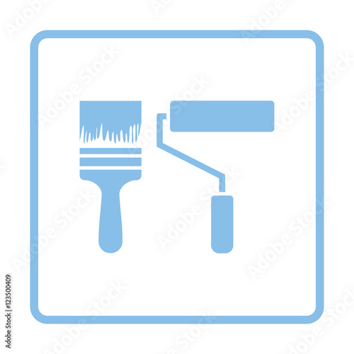Icon of construction paint brushes