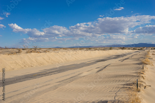 Desert Across Empty Road