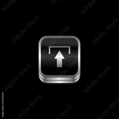 Free Download upload metal plate theme icon button - GFXLoad