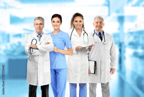 Medical team on blurred hos...