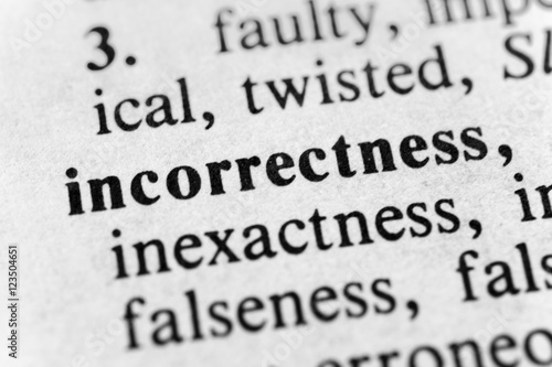 Incorrectness