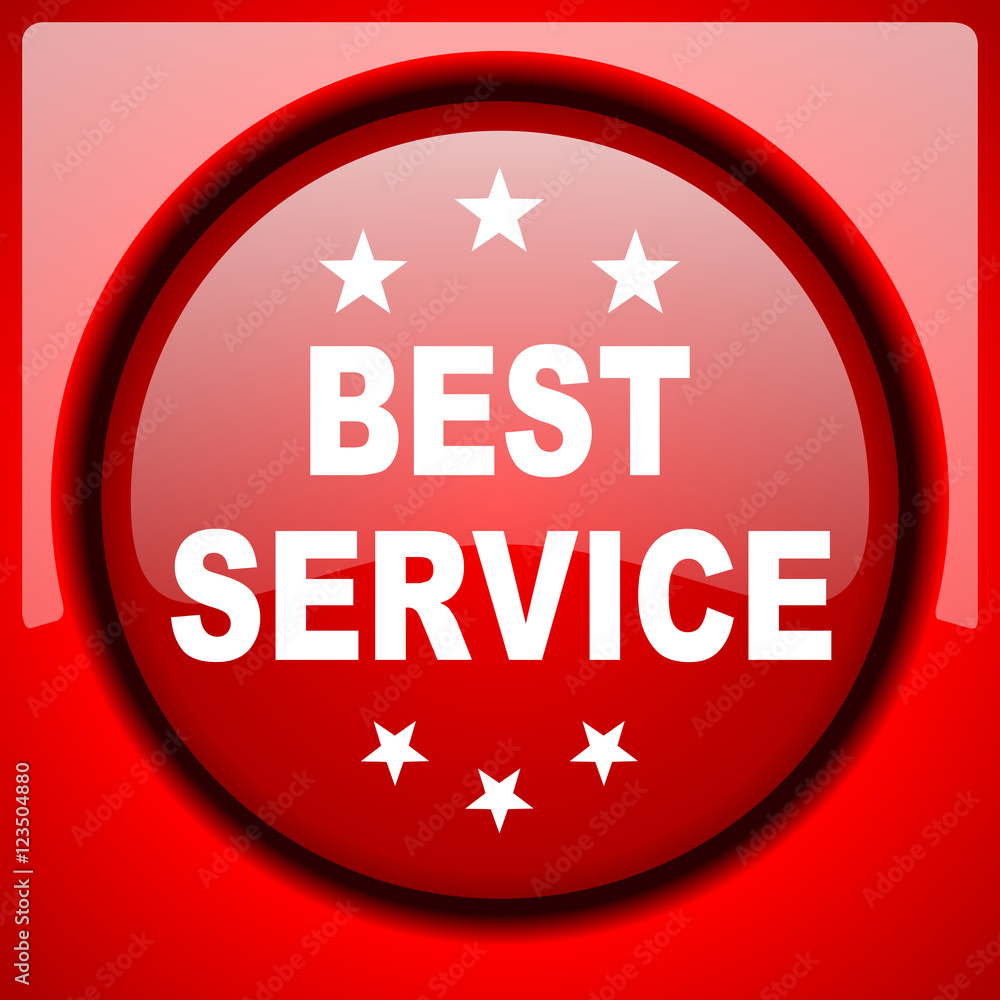 best service red icon plastic glossy button best service red icon plastic glossy button