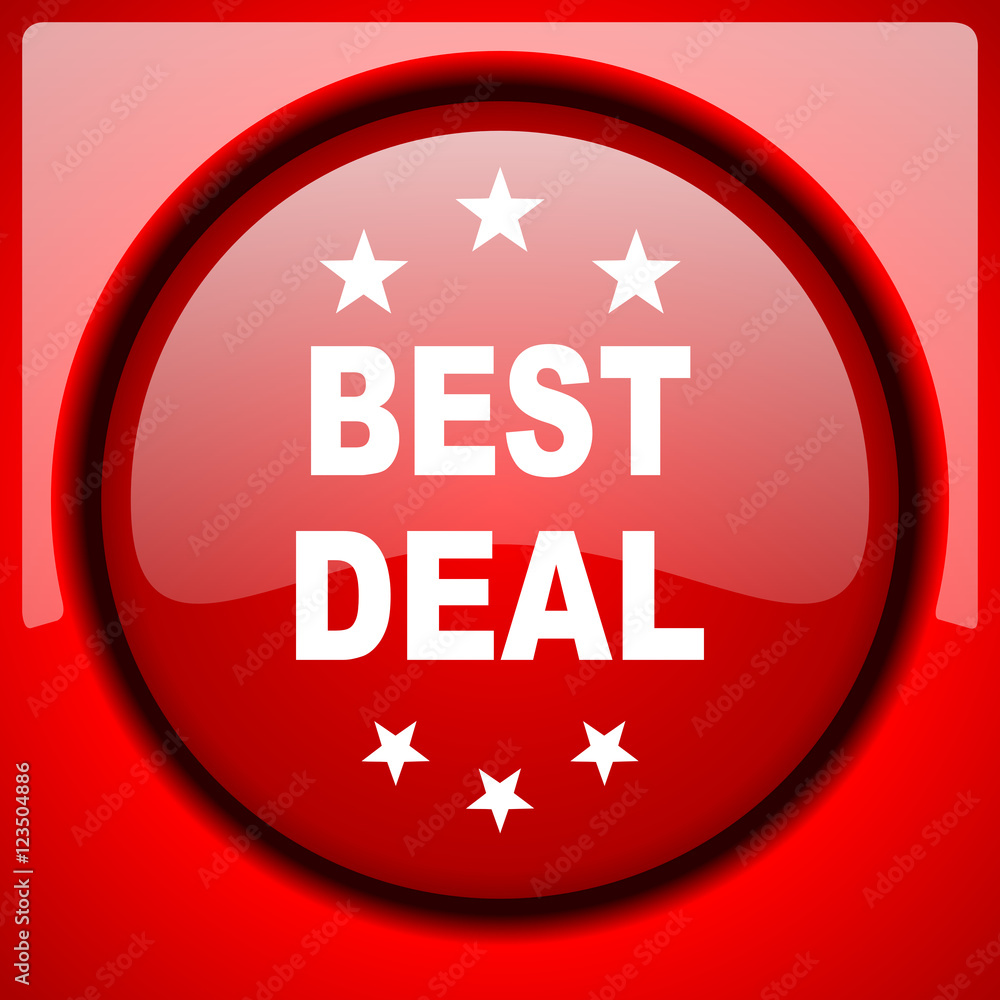 best deal red icon plastic glossy button best deal red icon plastic glossy button