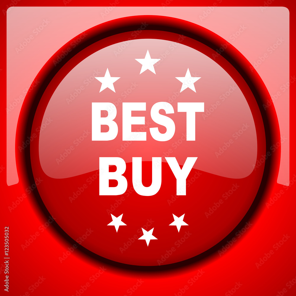 best buy red icon plastic glossy button best buy red icon plastic glossy button