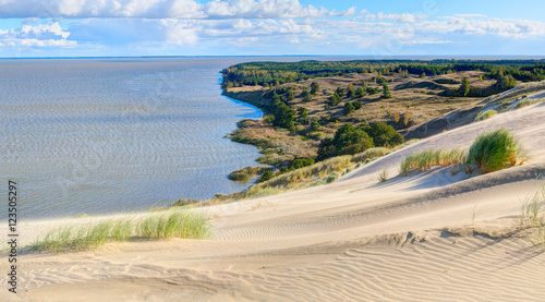Fototapeta Naklejka Na Ścianę i Meble -  Grey dunes in the fall time. Curonian Spit, Lithuania.