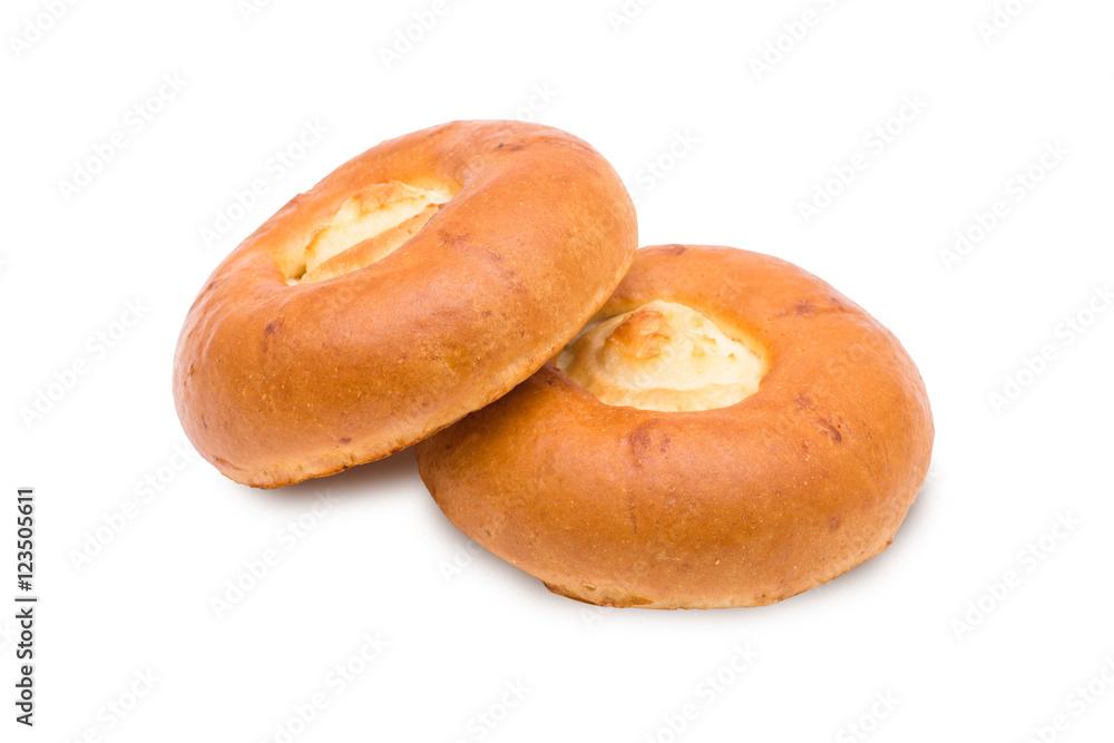 Cheese buns isolated on a white background