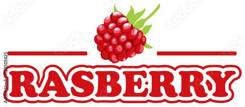 Font design for word rasberry