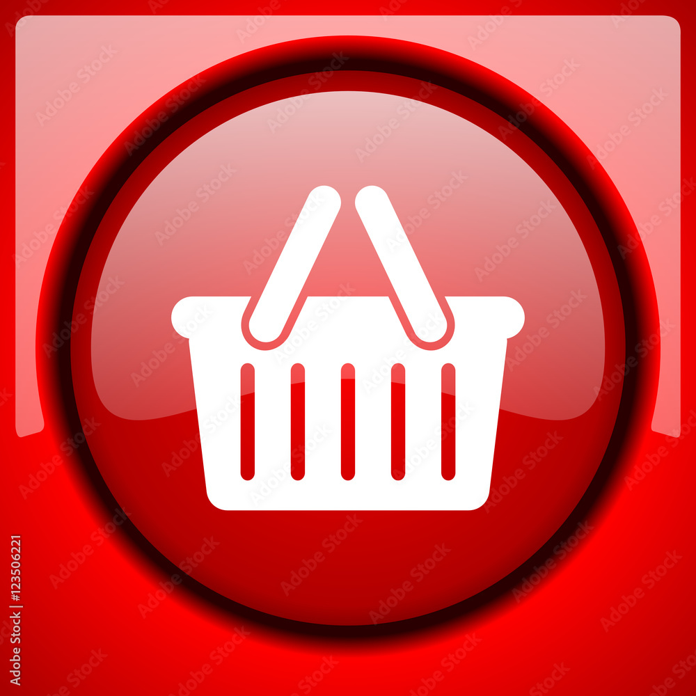 cart red icon plastic glossy button cart red icon plastic glossy button