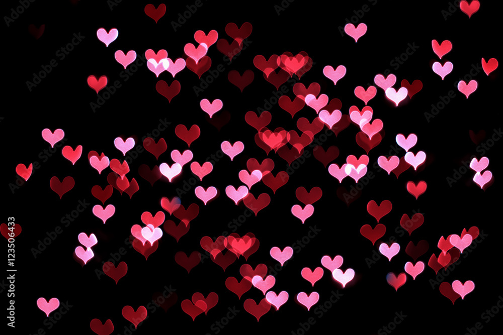 Abstract heart bokeh lights background Abstract heart bokeh lights background
