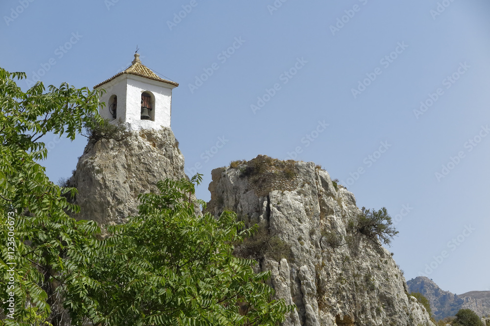 Bell tower on el castell de guadalest