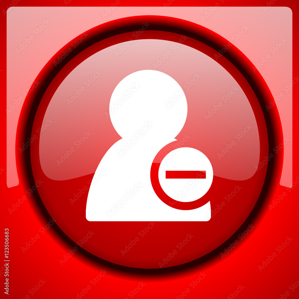 remove contact red icon plastic glossy button remove contact red icon plastic glossy button