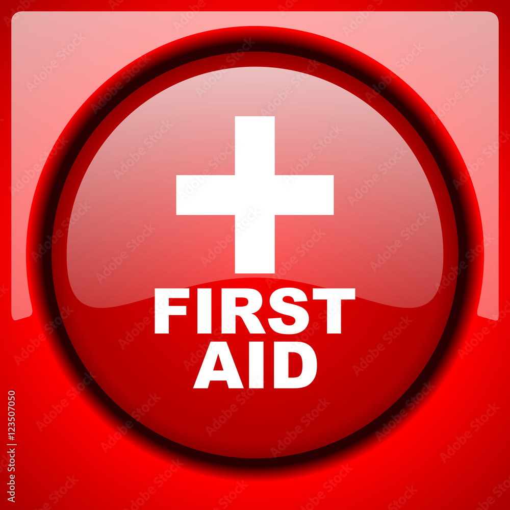 first aid red icon plastic glossy button first aid red icon plastic glossy button