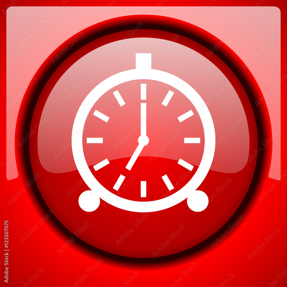 alarm red icon plastic glossy button alarm red icon plastic glossy button