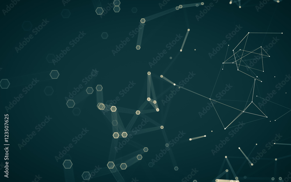 Abstract polygonal space low poly dark background, 3d rendering Abstract polygonal space low poly dark background, 3d rendering