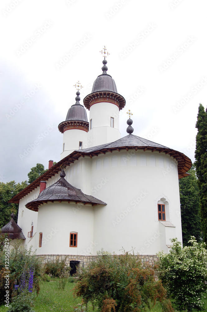 Exterior of Varatec christian nun monastery, Moldavia, Romania