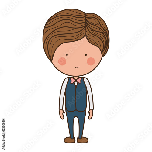 Wallpaper Mural groom with suit formal and bowtie vector illustration Torontodigital.ca