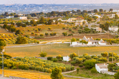 cultivated fields in the Itria Valley in Puglia