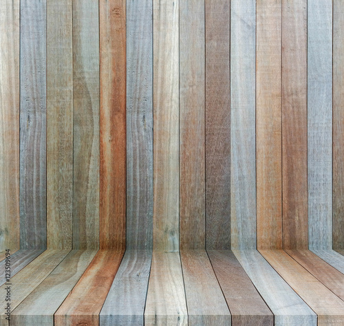 Empty wooden room interior design  wood texture background  wooden wall  wooden floor