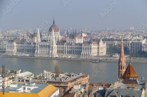 Canvas Print Budapest from high