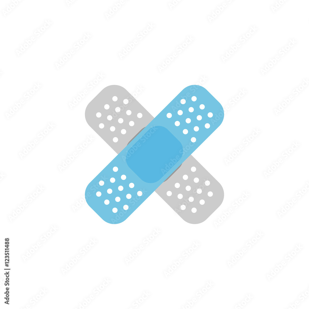 Crossed adhesive bandages vector icon Crossed adhesive bandages vector icon