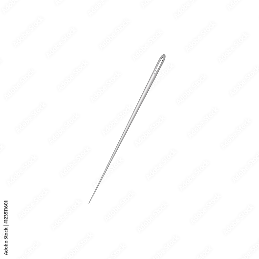 Needle in silver design Needle in silver design