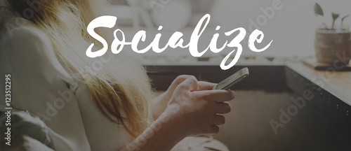 Socialize Community Friendship Network Group Concept