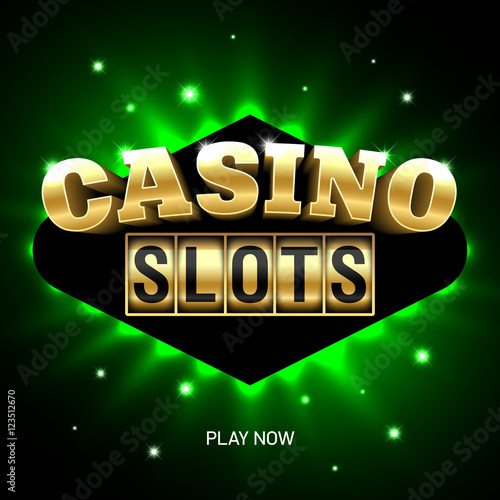 Casino slots bright banner