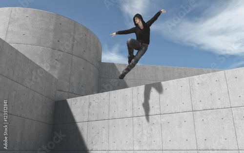 Young man modern dancer