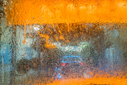 Colorful Traveling Thru Car Wash Abtract