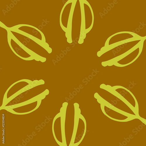 Yellow brown abstract design