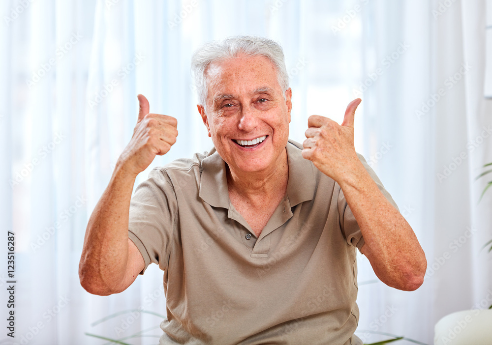 Happy smiling elderly man portrait. Happy smiling elderly man portrait.