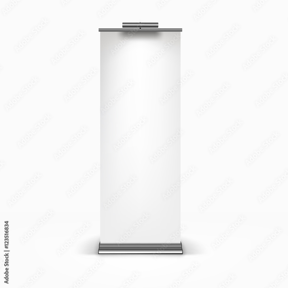 Blank roll up banner display Blank roll up banner display