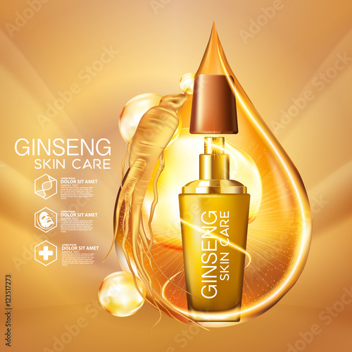 Ginseng Serum Skin Care Cosmetic