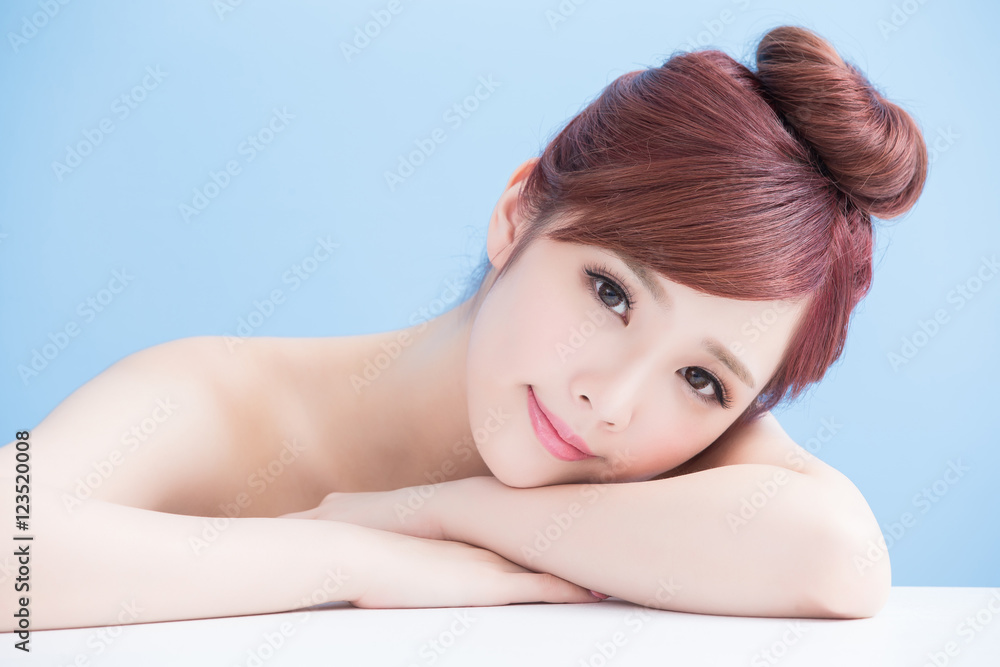 beauty woman smile to you