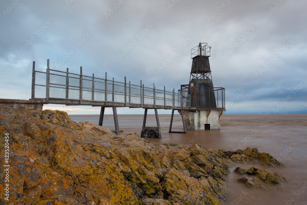 Battery Point Lighthouse, Portishead, Great Britain.