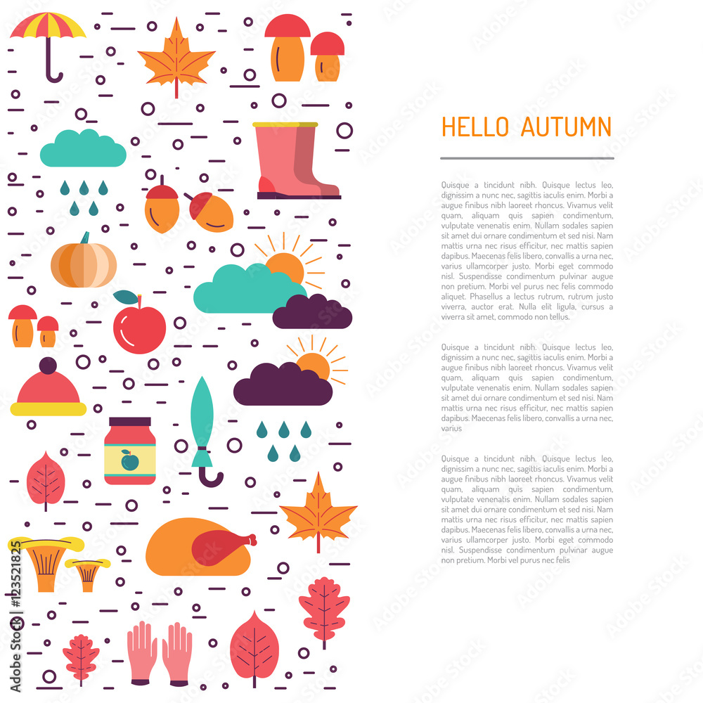 Fototapeta premium Template of autumn