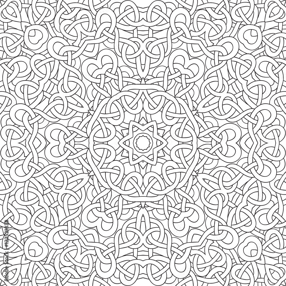 Interwoven lines seamless pattern