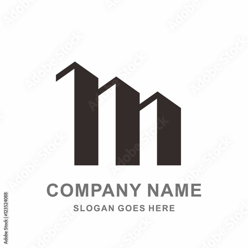 Simple Building Shape Architecture Real Estate Interior Vector Logo Design Template 