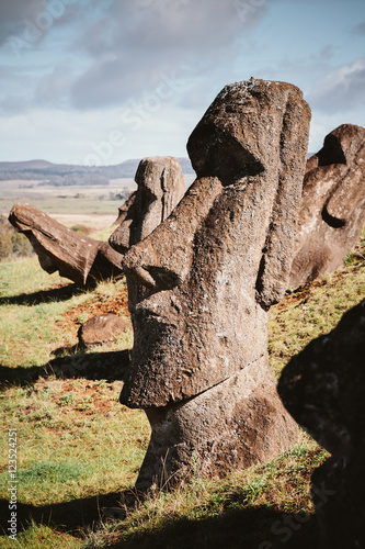 Bild auf Leinwand Moais of Easter Island