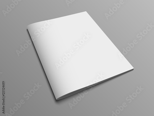 Blank vector catalog or brochure cover mock up. photo
