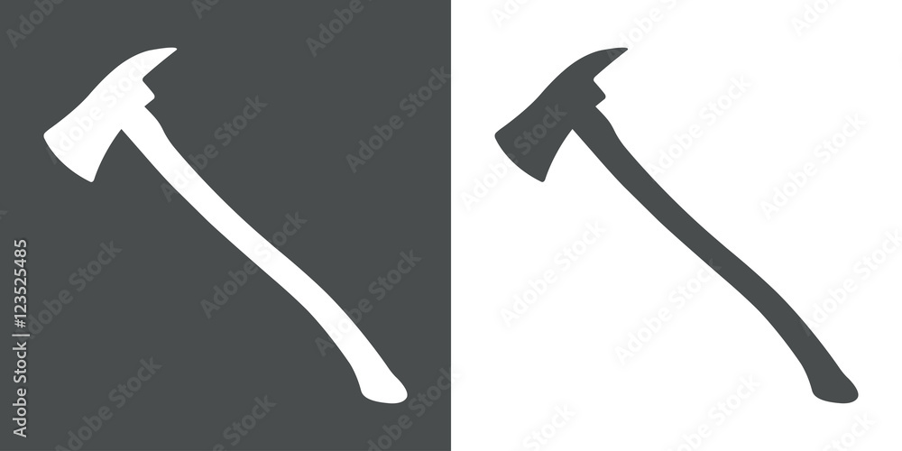 Vektorová grafika „Icono plano silueta hacha bombero gris“ ze služby Stock  | Adobe Stock