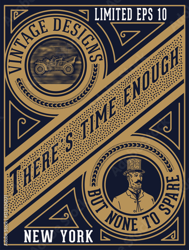 Old card design . Elements organized by layers.