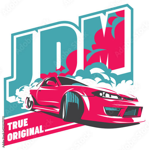 Burnout car, Japanese drift sport, JDM,