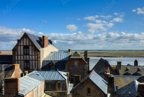 Houses on the Mont-Saint-Michel, Brittany France  © thomathzac23